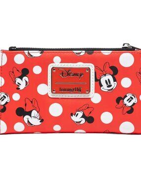Loungefly Disney Minnie Mouse Polka Dot Wallet Minnie Heads Polka Dot Pattern